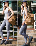 Women's Tan Leather Backpack