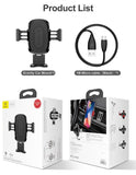 Baseus Qi Fast Wireless Car Charging Mount Holder