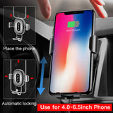 Baseus Qi Fast Wireless Car Charging Mount Holder
