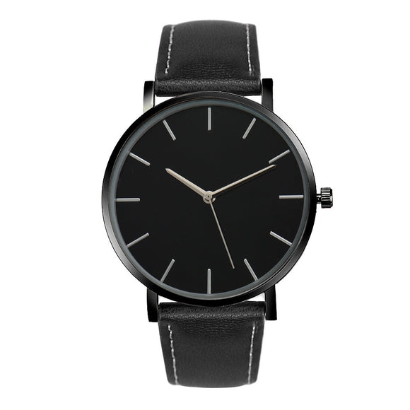 Timeless Face Leather Watch